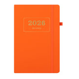 2026 Daily Planner – 2026 Adult Agenda – 1 Day on 1 Page – 365 Day Planner & Notebook – 14.0*20.8cm – Orange