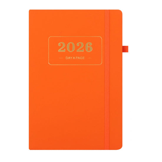 2026 Daily Planner  2026 Adult Agenda  1 Day on 1 Page  365 Day Planner & Notebook  14.0*20.8cm  Orange