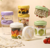 Yogurt Cup to Go - 880 mL - Muesli Cup - Oats Pots - Soup Cup - Lunch Cup - Lunch Pot - Leak-Proof - Insulated - with Spoon - Dishwasher Safe - White - Extra Image