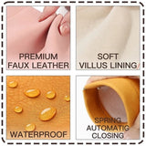 Glasses Cases - Unisex - PU Soft Case - Wallet Style - Portable 4-Pack - Side View