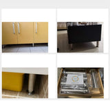 Adjustable Cabinet Legs - 4 Adjustable Furniture Legs Made of Stainless Steel (Silver) (3.8cm)