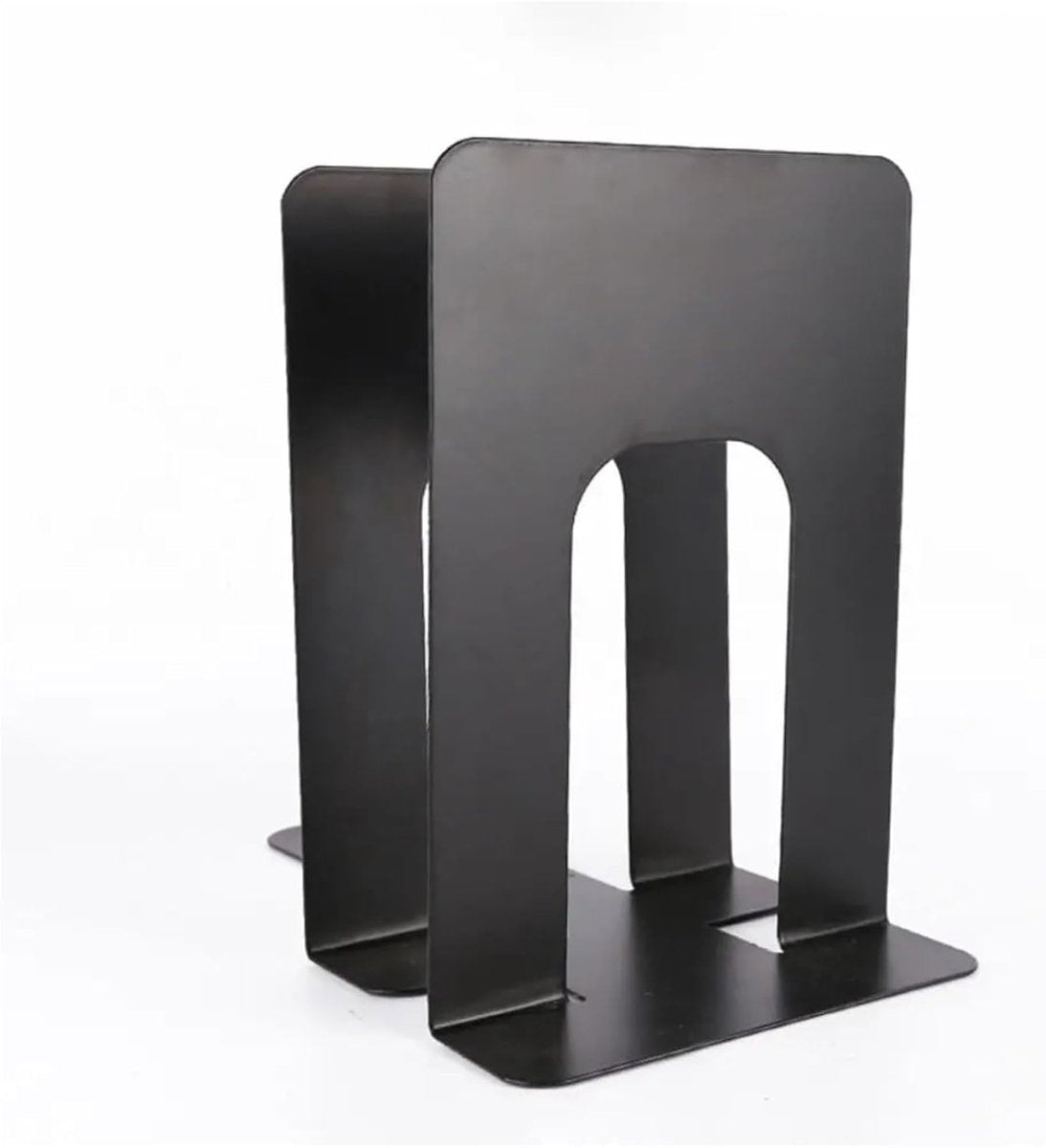 Bookends - Metal - Iron Bookshelves - Can be used to support books and organize your desk - 130mm * 150mm * 165mm - Black