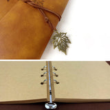 Notebook - Unisex Journal - Leather Sketchbook - Classic Spiral Binding - Travel Journal - Includes Unprinted Kraft Paper - Replaceable Inserts, Ideal Gift (Brown, A6 Paper) - Front View