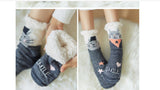 House Socks (1 pair) - Floor Socks - Slipper Socks - Women's House Socks - Fleece Lining - Non-Slip House Socks - Christmas Gift