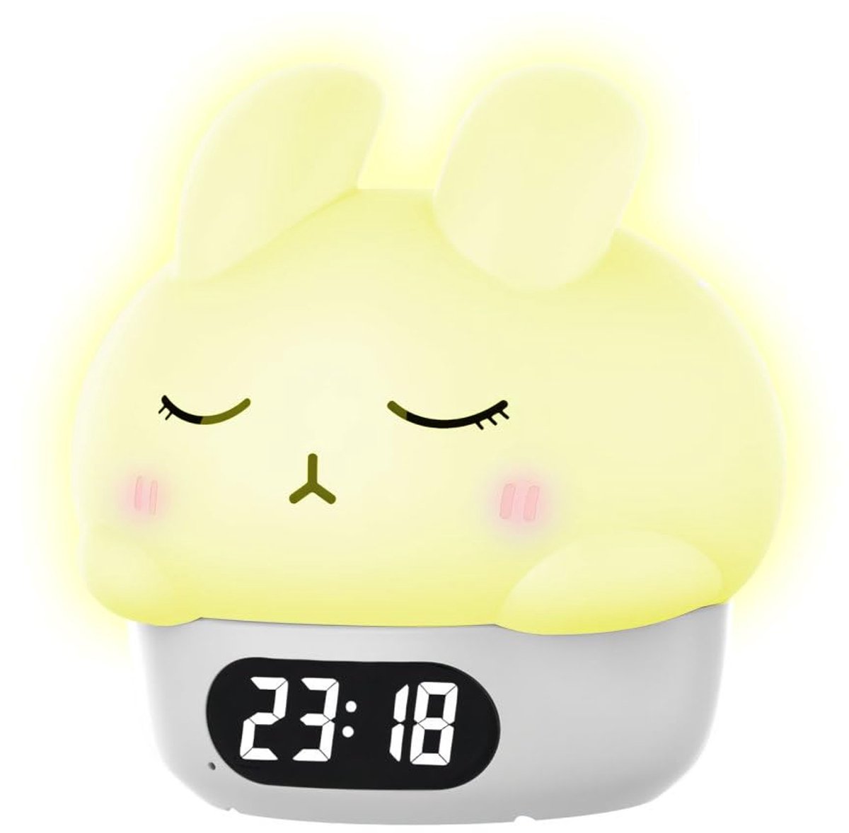 Children's Night Light - Table Lamp for Bedroom - Cute Rabbit Shape - Cartoon Bedside Lamp - Baby Night Light (White)