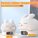 Children's Night Light - Table Lamp for Bedroom - Cute Rabbit Shape - Cartoon Bedside Lamp - Baby Night Light (White)