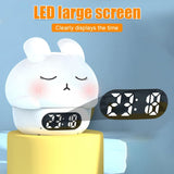 Children's Night Light - Table Lamp for Bedroom - Cute Rabbit Shape - Cartoon Bedside Lamp - Baby Night Light (White)