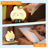 Children's Night Light - Table Lamp for Bedroom - Cute Rabbit Shape - Cartoon Bedside Lamp - Baby Night Light (White)