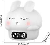 Children's Night Light - Table Lamp for Bedroom - Cute Rabbit Shape - Cartoon Bedside Lamp - Baby Night Light (White)