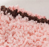 17.7*25.6in Thick and soft pink bath mat with pig motif - bathroom showroom - non-slip bath mat -  home decoration - (sleeping pig) - Front View