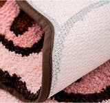 17.7*25.6in Thick and soft pink bath mat with pig motif - bathroom showroom - non-slip bath mat -  home decoration - (sleeping pig)
