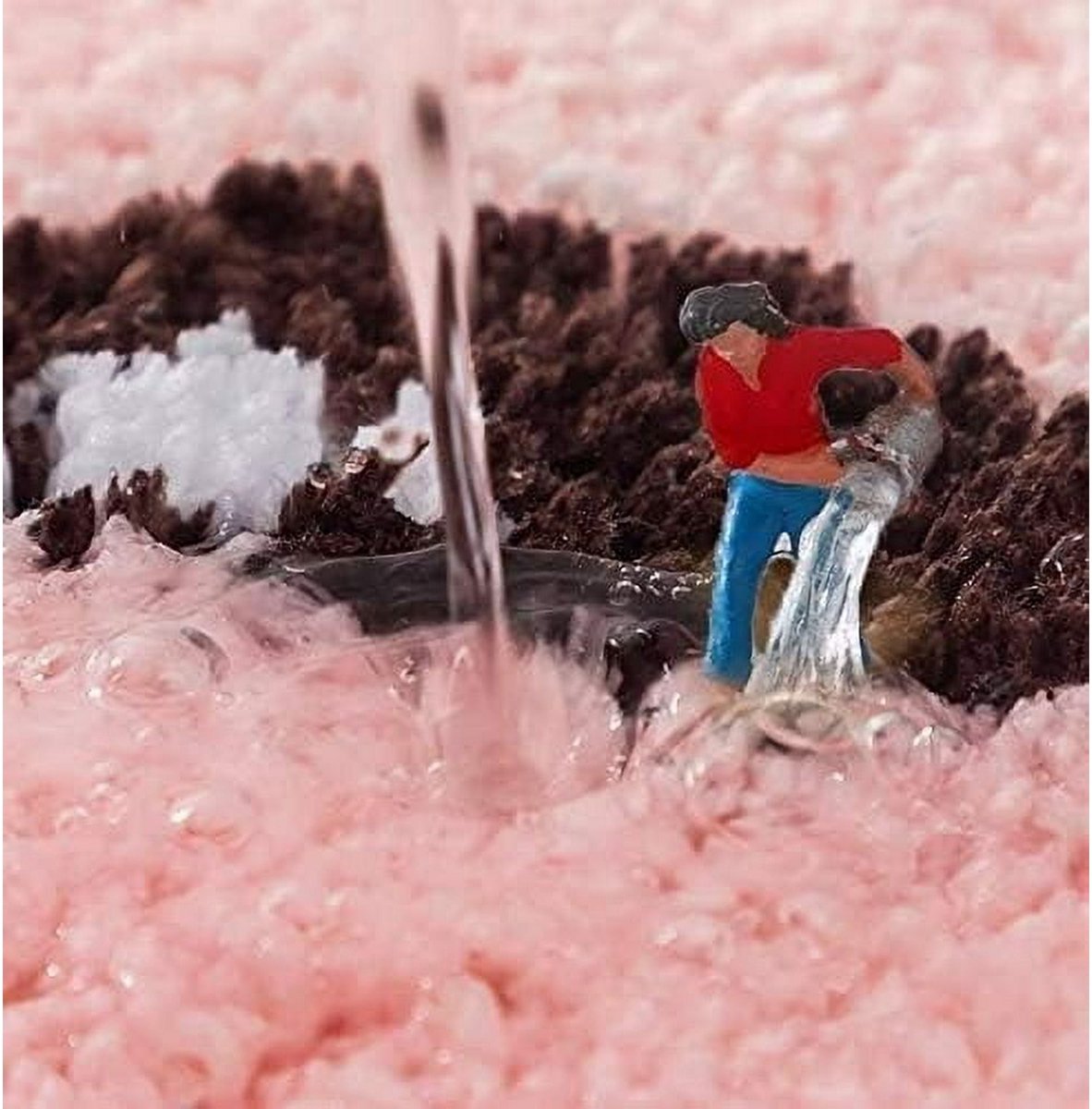 17.7*25.6in Thick and soft pink bath mat with pig motif - bathroom showroom - non-slip bath mat -  home decoration - (sleeping pig)