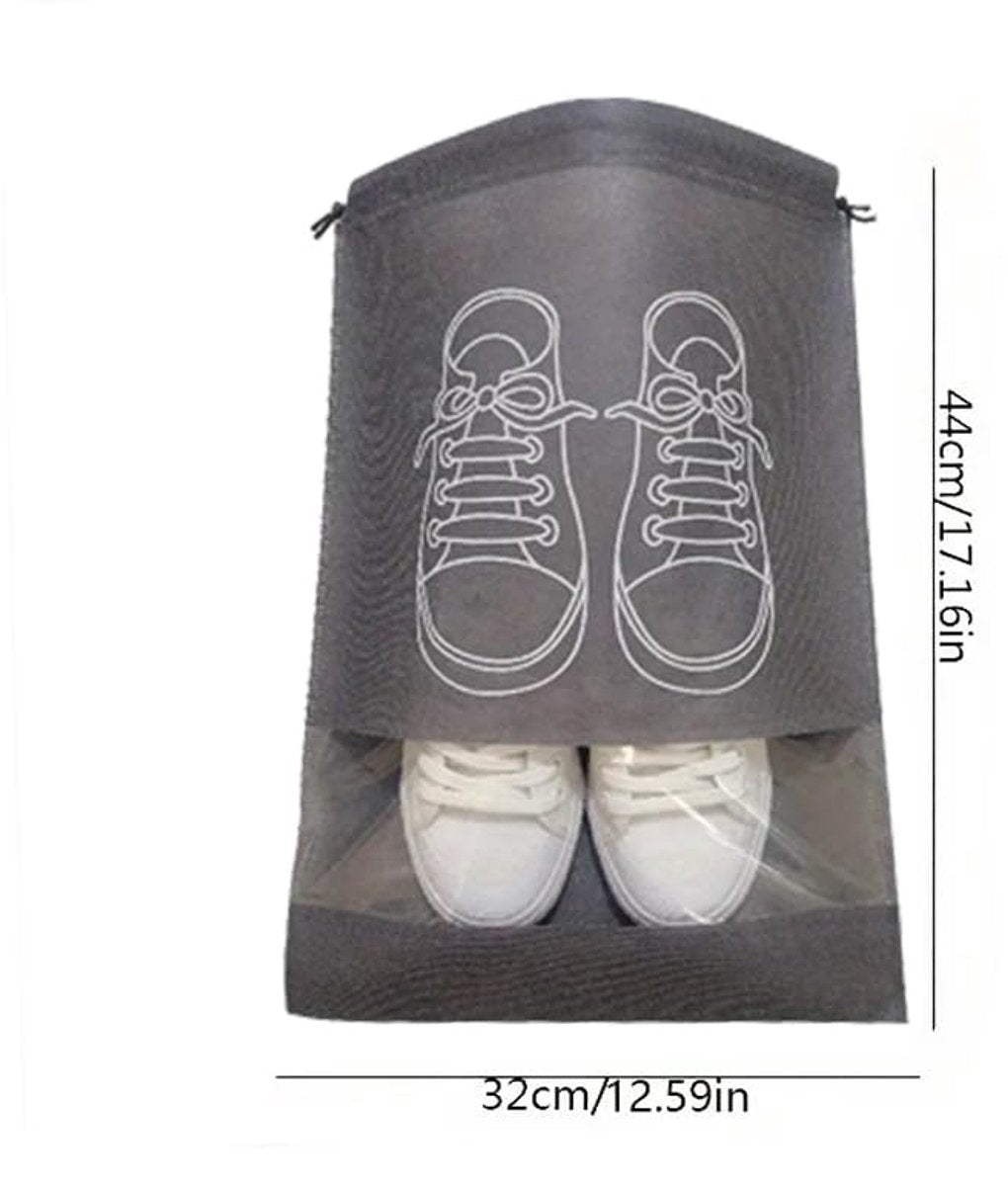 Shoe Bags - 5 Pieces - Shoe Bag - Travel and Storage Bag - Water-Repellent - Travel Organizer - Gray (43.5*32cm)