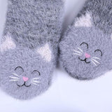 House Socks (2 pairs) - Floor Socks - Slipper Socks - Women's House Socks - Comfortable and Warm - Cute Animal Print - Christmas Gift - Front View