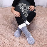 House Socks (2 pairs) - Floor Socks - Slipper Socks - Women's House Socks - Comfortable and Warm - Cute Animal Print - Christmas Gift - Side View