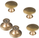 Cabinet Door Handles - Brass Door Handles - Antique Brass Handles - Cabinet Handles - 20 Items - Top-Down View
