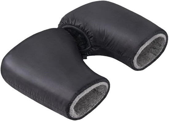 Cycling Gloves - Extra Padded Cycling Gloves - Waterproof Gloves - Warm Gloves - Cycling Gloves - Scooter Gloves - Hand Warmers - Bicycle Accessories - With Reflective Strips - Winter - Windproof （Black）