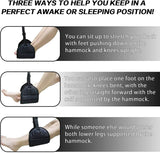 Airplane Footrest - Flying Leg Hammock - Prevents Back, Leg, Knee, and Hip Pain and Stiffness - Portable Travel Accessory with Adjustable Height - Suitable for Airplanes, Trains, and the Office - Front View
