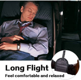 Airplane Footrest - Flying Leg Hammock - Prevents Back, Leg, Knee, and Hip Pain and Stiffness - Portable Travel Accessory with Adjustable Height - Suitable for Airplanes, Trains, and the Office - Side View