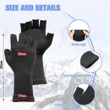 2 pairs of fingerless gloves - plain gloves for fall and winter - warm gloves with half fingers - long knitted - fingerless gloves - one size fits all - wristbands - black and gray - 45-Degree Angle