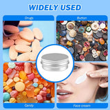 Small Tins with Lids - Pack of 20 - Dispensing Containers - 20ml Reusable Aluminum Tins and Refillable Small Tins with Screw Cap, Travel Sample Containers - Suitable for storing nail art supplies, jewelry, badges, sweets, etc. - Top-Down View