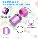 Small travel pill box - 7 compartments - waterproof - airtight - Side View