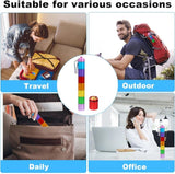 Small travel pill box - 7 compartments - waterproof - airtight - Top-Down View