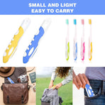 4-pack toothbrushes - Travel toothbrushes - Foldable toothbrushes - Foldable travel toothbrushes - Portable soft toothbrushes - Easy to carry