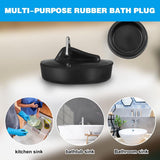 2-Pack Drain Plug - Sink Plug - Bath Plug for Home - Universal Plug Set - Diameter 42-45 mm - For Sinks - Kitchen Sink Plug Chain - Black - 45-Degree Angle