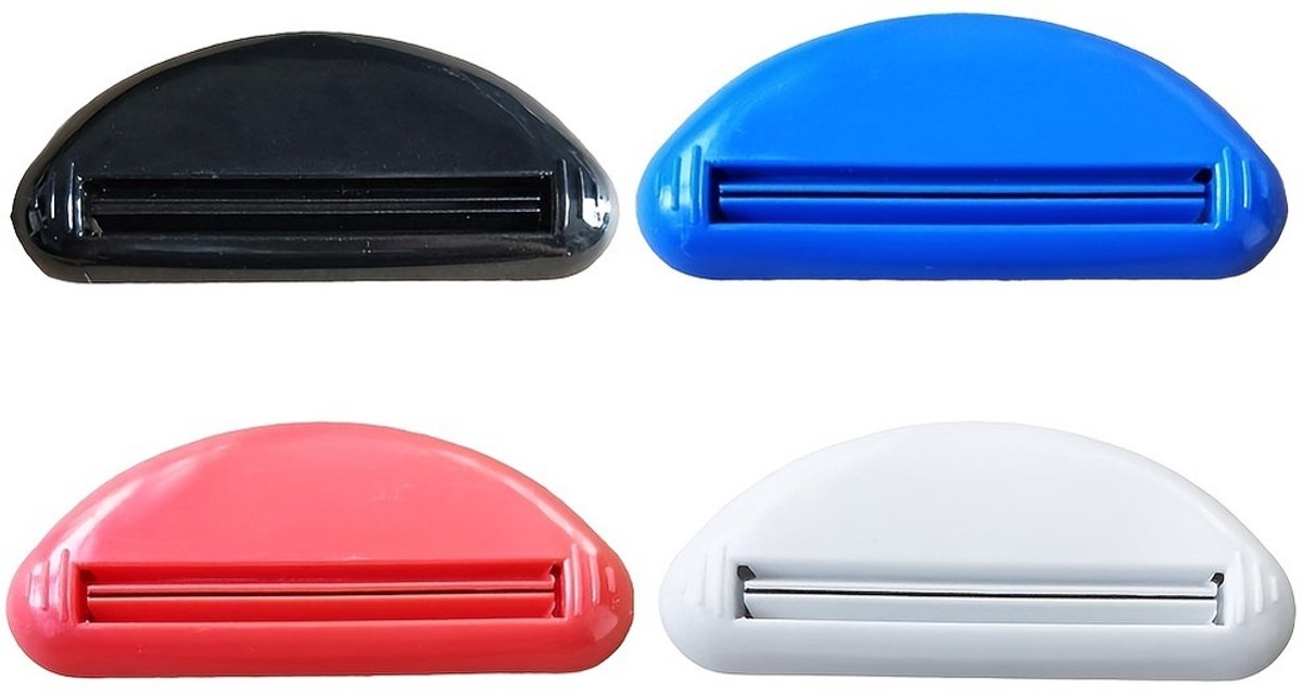 4-pack - Toothpaste tube squeezer - Dispenser - Toothpaste roller holder - Essential gadget for lazy people
