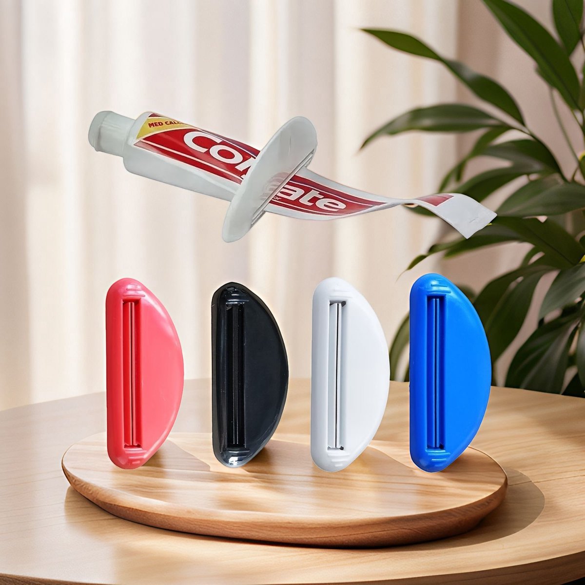 4-pack - Toothpaste tube squeezer - Dispenser - Toothpaste roller holder - Essential gadget for lazy people