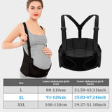 Abdominal Support Band - Pregnancy - Black XXL - Rear View