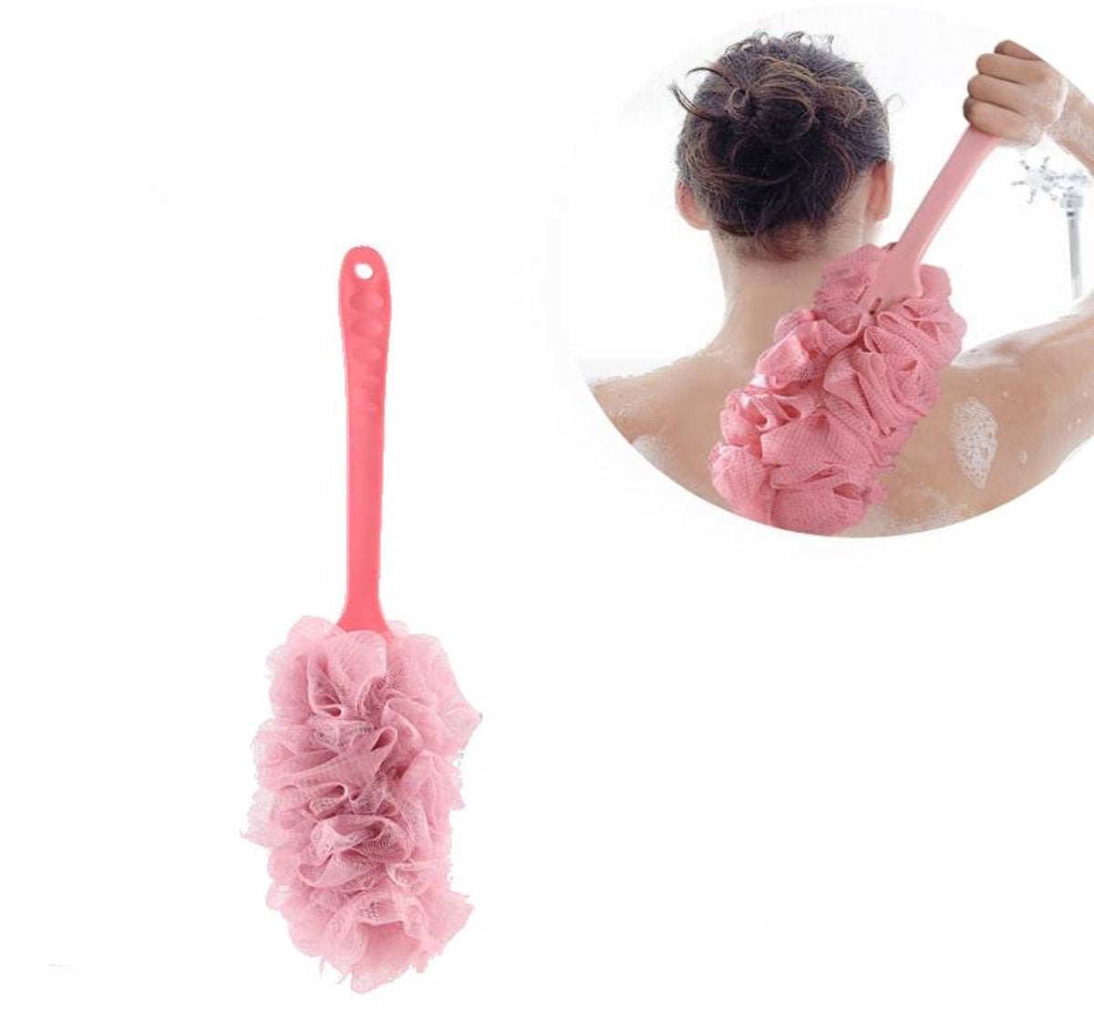Bath Brush - Brush - Long Handle Bath Brush - Wavy Bath Brush - Bath Back Scrubber - Bath Brush - Bath Brush