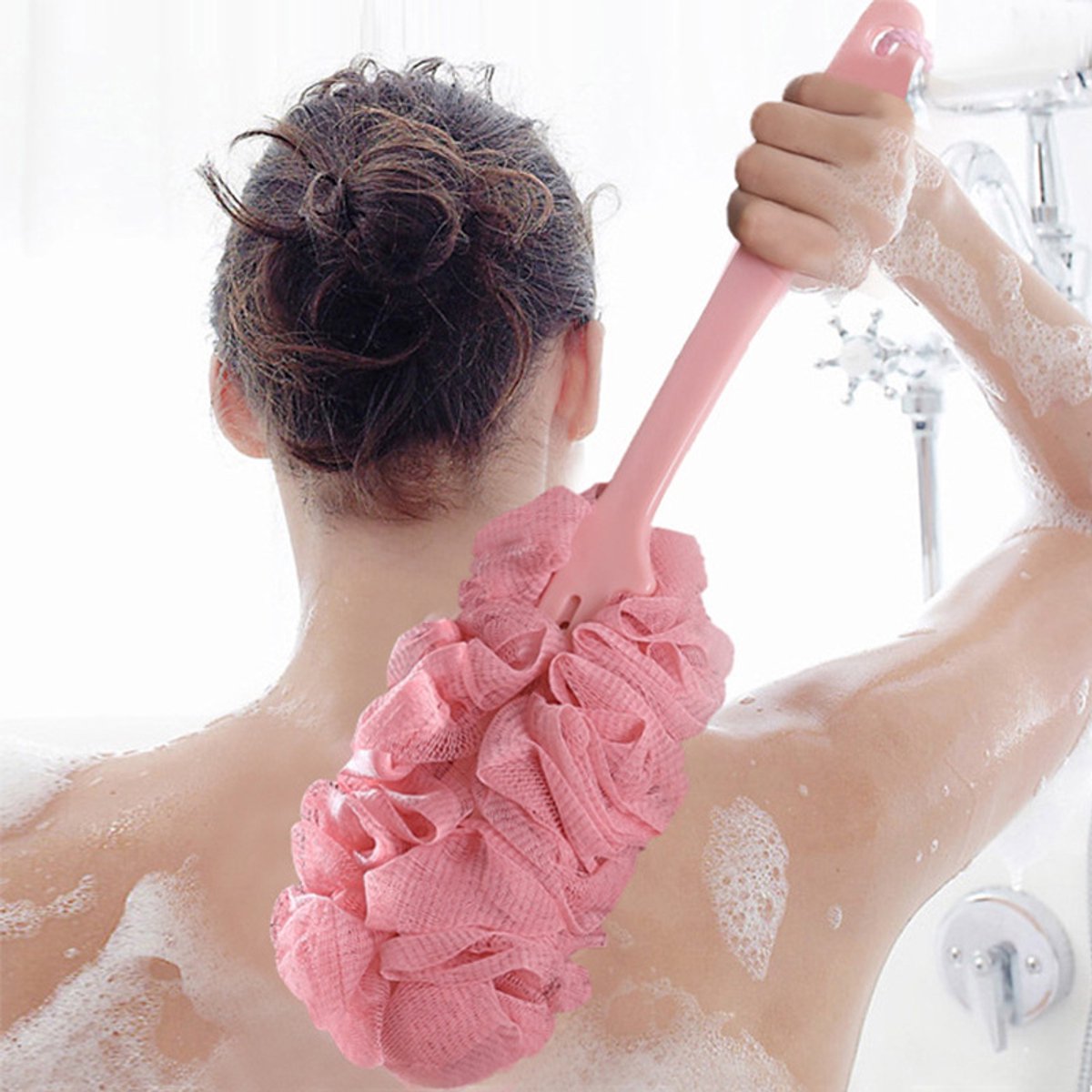 Bath Brush - Brush - Long Handle Bath Brush - Wavy Bath Brush - Bath Back Scrubber - Bath Brush - Bath Brush