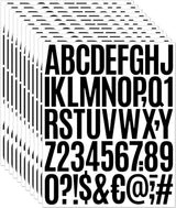 letter stickers - 10-sheet vinyl letter stickers - 2-inch self-adhesive alphabet and number stickers - waterproof - suitable for mailboxes, windows, doors, cars, boats, house numbers (black)