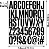 letter stickers - 10-sheet vinyl letter stickers - 2-inch self-adhesive alphabet and number stickers - waterproof - suitable for mailboxes, windows, doors, cars, boats, house numbers (black) - Front View