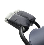 Warm gloves for strollers - water-repellent gloves for winter and snowy days - cold-resistant gloves for strollers - windproof and thickened (black)