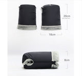 Warm gloves for strollers - water-repellent gloves for winter and snowy days - cold-resistant gloves for strollers - windproof and thickened (black) - Rear View
