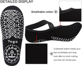4 pairs of socks - yoga socks - non-slip socks - floor socks - yoga sports socks - one size fits all - suitable for ballet, dance, sports - red, blue, black, gray