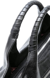 Women's Shoulder Bag - Vintage Handbag - Vintage Handbag with Multiple Compartments - Everyday | Travel Bag - Versatile - Large Capacity - Commuter Bag - Tote Bag - Shoulder/Crossbody Bag - Black - Front View