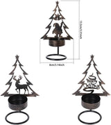 Candle Holder - Metal Candle Holder - Set of 3 - Candle Holder - Suitable for Christmas, Valentine's Day, Mother's Day, Weddings, Holidays and Home Accessories