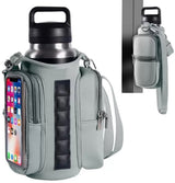 Magnetic Sports Bag with Adjustable Shoulder Strap - Includes Water Bottle Holder and Pocket - for Sports, Workouts, Travel & Work（Gray）