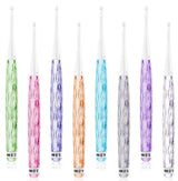 8-piece crochet hook set - crochet hook set with straight shaft - non-slip crochet hook grip - ergonomic knitting needles