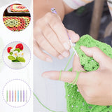 8-piece crochet hook set - crochet hook set with straight shaft - non-slip crochet hook grip - ergonomic knitting needles