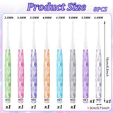 8-piece crochet hook set - crochet hook set with straight shaft - non-slip crochet hook grip - ergonomic knitting needles - Rear View