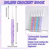8-piece crochet hook set - crochet hook set with straight shaft - non-slip crochet hook grip - ergonomic knitting needles - Close-Up Angle