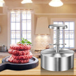 Hamburger Press - Round Stainless Steel Non-Stick Hamburger Press - Patty Mold - Grilling Tool - Patty Mold