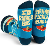 I'd Rather Be Playing Pickleball Socks - Funny Socks - Warm Thick Socks for Men and Women - Funny Socks Men 41 46 - Funny Socks - Funny Gifts for Women