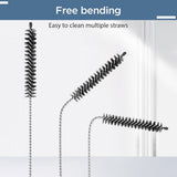 10-Piece Bottle Brush - Cleaning Brush Set - for pipes, keyboards, test tubes, kettle spouts, sinks, bottles and coffee makers - Top-Down View