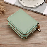 Women's Wallet - Small Women's Wallet - Light Green - Zipper Closure - Credit Card Holder - Card Holder - Bank Card Holder - Card Holder - Unisex - Front View